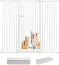 Lumizone Extra Tall Cat Gate 61.02" High Pressure Mounted Extra Wide 2025 New (17 Sizes) 1.37" Gap No Drilling Auto-Close One-Handed Operation Tall Pet Gate for Dogs(White, 61.02" H x 63.39"-67.71" W)