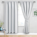 JIUZHEN Blackout Curtains for Bedroom - 60 Inch Extra Wide Thermal Insulated Room Darkening Privacy Soundproof Curtains for Living Room/Dorm Room, Set of 2 Panels, 60 x 72 inches, Greyish White