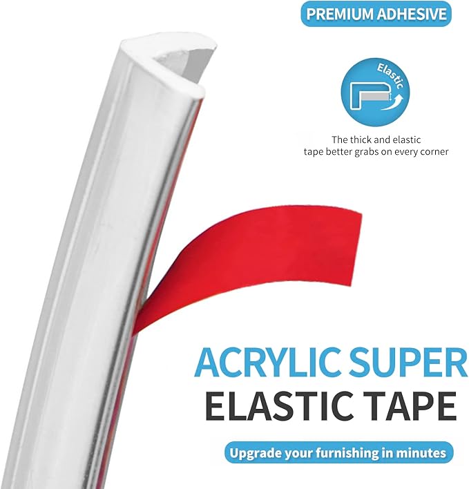 Art3d 20ft Outside Vinyl Corner Trim Peel and Stick for Tile and Wall Edges, Furniture Decoration Stainless Steel