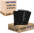 Metronic Poly Mailers 14.5x19 70000 Pack Large Shipping Bags for Clothing Mailing Bags with Strong Self-sealing Adhesive Waterproof and Tear-Proof Poly Bag Bulk in Black