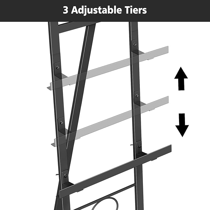 OUSHENG 2 Pack Easel Stand for Sign, Large Wedding Welcome Mirror Holder, Adjustable Free Standing Painting Rack with Chain Support for Display Poster Picture Frame Art, 17" x 17" x 58", Black