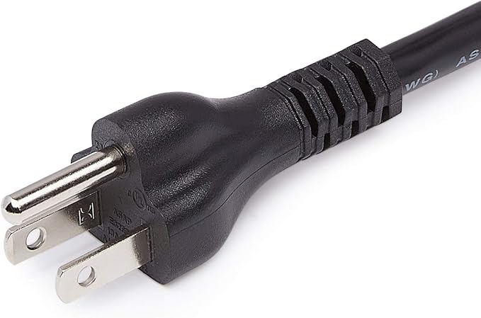 Amazon Basics Extension Cord, 13 Amps, 125V, 10 Foot, Black - Pack of 2