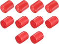 uxcell 10pcs Rubber End Caps 15.5mm ID Vinyl Round End Cap Cover Screw Thread Protector Red