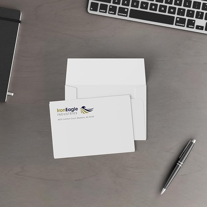 GotPrint Custom Envelopes 4x6 | White #A4 Envelope for Announcements, Invitations, Wedding, Postcards, Mailing | Personalize - Upload Design, Add Text or Logo | 4.25x6.25, 500Qty