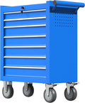 7-Drawers Garage Tool Chest, Large Capacity Tool Cabinet Heavy Duty Mechanic Rolling Tool Box Metal Locking Tool Cart with Drawers and Wheels for Storage
