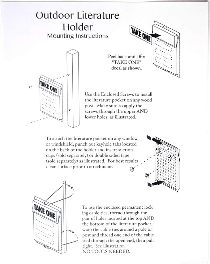 Mediz Outdoor Real Estate Brochure Box - Easy to Use Take One Document Holder Can Hold 200, 8.5 x 11 Documents, Flyers & Brochures or Other Outdoor Marketing Needs (12)