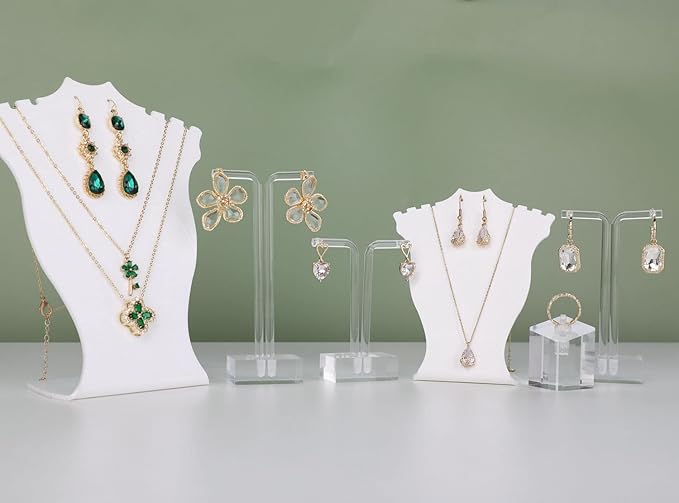 GemeShou 3pcs acrylic T bar earring display stand for show, retail hanging earring holder for online business, transparent jewelry Photography Props【Acrylic Earring T Stand-3pcs 】