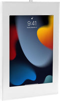 Mount-It! Anti-Theft Tablet Wall Mount, Low Profile Wall Kiosk with Secure Lockable Steel Enclosure, Locking Tablet Mount for iPad Generations 7-10, Pro, Air, 10.2 inch, 10.9, White