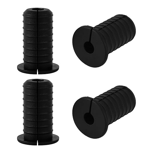 4pcs 3/4 Inch/19mm Cable Grommets for Starlink, Silicone Cable Routing Kit Anti-Slip Split Wall Hole Pass Through Bushing Grommet Cover for Ethernet/TV Wires Cord Protection Accessories (Black)
