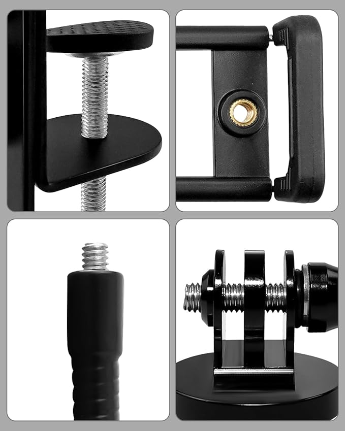 Gooseneck Tablet Stand Holder Set, Adjustable Flexible Arm Phone Holder for Bed and Desk, Compatible with iPad Switch Galaxy Tabs Kindle Other 4.7-13.5 Inches Device