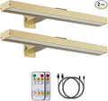 MIOBLUE 2Pack Picture Lights,16in Battery Operated Picture Lights for Paintings,Metal Rechargeable Art Display Light with Remote Control,Dimmable/Timer Off Dartboard Light for Paintings,Picture,Frame