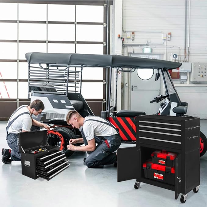 13-Drawer Rolling Tool Chest with Double Door, Extra Large Storage Cabinets with Tool Box, 2-in-1 Detachable Design, 600 lbs Capacity with Lockable Wheels for Garage, Mechanic, Professional & Home Use