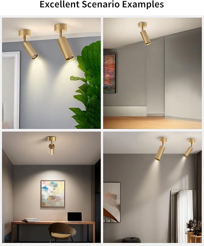 Led Modern Directional Spotlight, Zoomable Uplighting Indoor Spotlight Accent Lighting for Cafeteria Foyer Living Room- 7W COB Chip CRI 97 Flicker Free