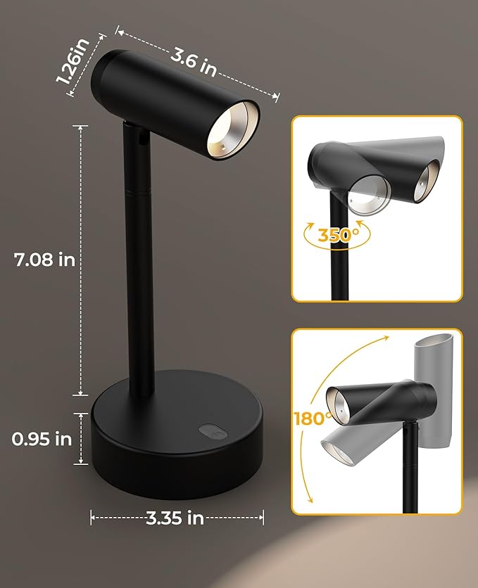 Spotlights Indoor, No-Glare Rechargeable Long Floor Can Light for Plants with Remote, Wireless Art Accent Spot Lights Uplight for Painting, Picture, Dartboard, Home, Corner Sofa Display