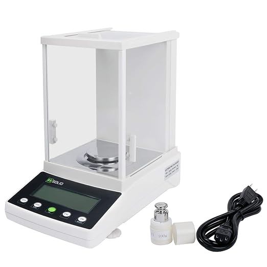 U.S. Solid 1mg Precision Balance, 500g x 0.001g Analytical Lab Scale with RS232 Interface, Parts Counting, Percentage Weighing, Precise Measurement, g/mg/ct/oz for Scientific Use, Jewelry