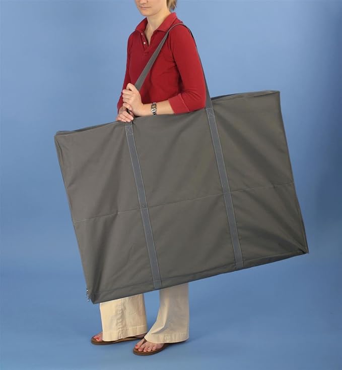 Promotional Trade Show Counter with Header, Carrying Bag Included - White Corrugated Plastic with Aluminum Frame and Laminate Countertop
