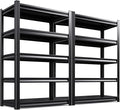 5-Tier Garage Shelving Heavy Duty, Adjustable Metal Shelving Unit, 2500LBS Garage Storage Shelves, Easy Assembly Steel Shelving, Utility Storage Rack Shelf for Warehouse, 72”H*35.4”W*12”D, 2 Pack
