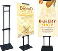 Heavy Duty Pedestal Poster Sign Stand for Display Double Sided Poster Stand Adjustable Height Up to 80 Inches w/ Non-Slip Base Floor Standing Sign Holder for Board & Foam Sign,Wedding,Restaurant
