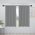 Easy-Going Rod Pocket Blackout Curtains for Bedroom, Room Darkening Window Curtains for Living Room, Thermal Insulated Noise Reduction Solid Window Drapes, 2 Panels(42x54 in, Light Gray)