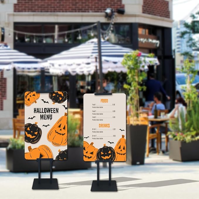 Heavy Duty Pedestal Poster Sign Stand for Display Double Sided Poster Stand Adjustable Height Up to 80 Inches w/ Non-Slip Base Floor Standing Sign Holder for Board & Foam Sign,Wedding,Restaurant