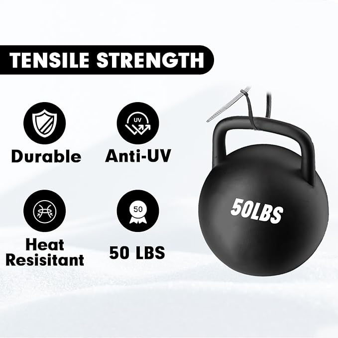 Zip Ties, KAMOTA 1500pcs 8 Inch Heavy Duty Self-Locking Nylon Zip Ties, Black Cable Ties with 50lb Tensile Strength, UV Resistant Cable Tie for Indoor and Outdoor Use