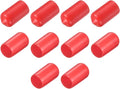 uxcell 10pcs Rubber End Caps 11.5mm ID Vinyl Round End Cap Cover Screw Thread Protector Red