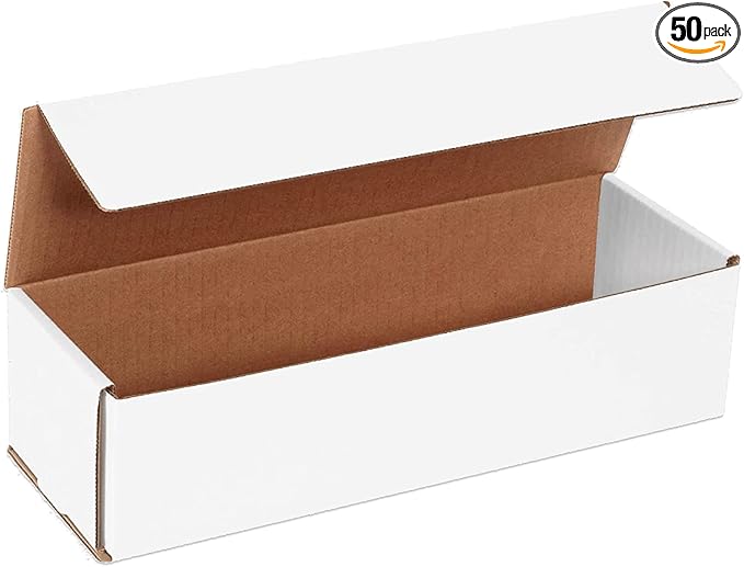 BOX USA Shipping Boxes Small 12"L x 4"W x 3"H, 50-Pack | Corrugated Cardboard Box Mailer for Packing, Moving and Storage 1243