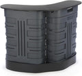 Displays2go 37.9 Inch Portable Trade Show Counter, Converts to Case, Hard Shell Plastic (BMRCNTB1)