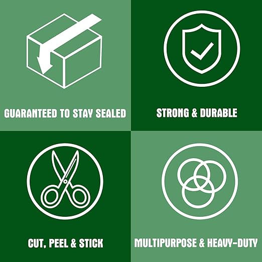 HERKKA Clear Packing Tape, 18 Rolls Heavy Duty Packaging Tape for Shipping Packaging Moving Sealing, 3 Mil Thick Clear Packing Tape, 1.88 inches Wide, 65 Yards Per Roll, 1170 Total Yards