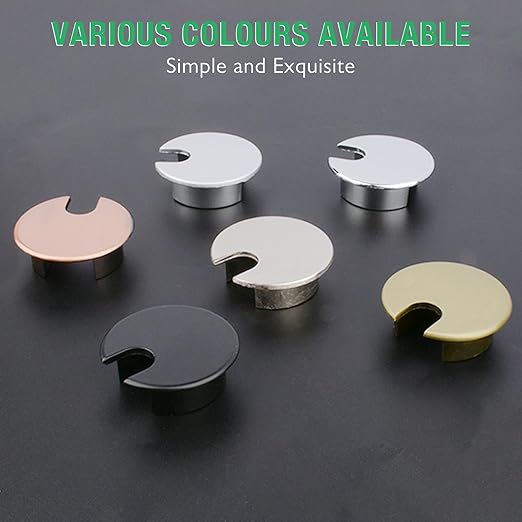 1 Pcs Desk Grommet 1-3/8" / 35 mm, Desk Cord Hole Cover, Cable Grommet Metal Zinc Alloy Materilal, Desk Hole Grommet for Home & Office Pc, Detachable Cable Cord Organizer-Bright Silver