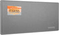 Bulletin Board, 35 x 17 1/2 inches Felt Board - Decorative Pin Board, Cork Board Alternative for Wall, Foldable Self-Adhesive Vision Board Prayer Board with 20 Pushpins - Gray