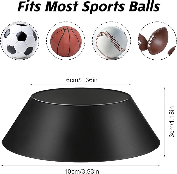 8 PCS Ball Display Rack, Plastic Sport Ball Holder Memorabilia Balls Pedestal Balls Holder Stand Durable Memorabilia Sports Ball-Stand Holders, Ball-Display Stands for Soccer Basketball Football