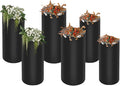 Cake Pedestal Stands for Party 6PCS Dessert Table Display Plinth Pillars Black Round Cylinder Pedestal Stands for Wedding Sculpture Display Column Decoration Cube (6PCS-Cylinder-Black)