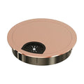 Desk Grommet 2-1/8 Inch 53mm, Zinc Alloy Computer Desk Wire Hole Cover, Office Desktop Cord Cable Hole Metal Ring, Red Bronze