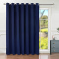 BGment Navy Sliding Door Curtain 96 Inch Long - Wide Room Darkening Room Divider Curtain for Bedroom Privacy Themral Insulated Grommet Room Separator Drape, 1 Panel, 100 X 96