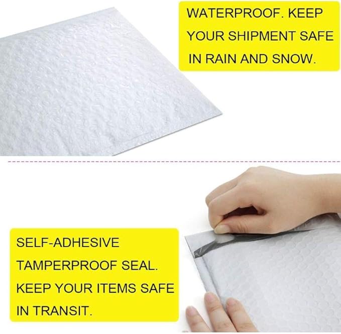 Secure Seal #2 8.5x12 Poly Bubble Mailers | Padded Shipping Envelope Mailers (Pack of 100)