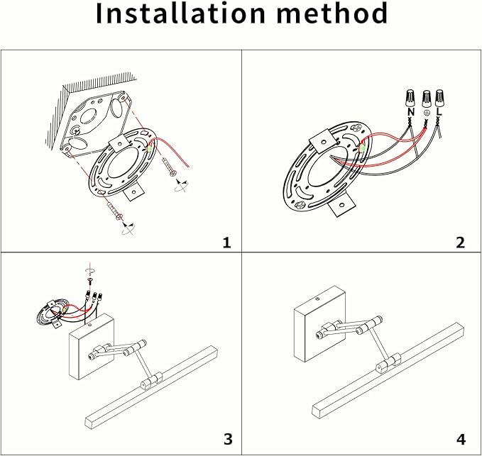 Hard-Wired Picture Light Dimmable LED Picture Lights for Paintings 15.7" Inch Brass Metal Body Wall Pictures with Adjustable Gold Swing Arm Art Display Lamps 7W 3000K Warm White Book Light