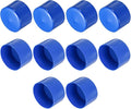 uxcell 10pcs Rubber End Caps 75mm(3 Inch) ID Vinyl Round End Cap Cover Screw Thread Protector Blue