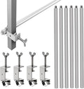 10ft Universal 3-Segment Canopy Tent Rail Bars for Pop-Up Canopy, Tent Half Wall Hardware Only, Cross Bars with Frame Connectors, Canopy Accessories, Set of 2