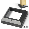 3.5"x3.5"（Actual: 3.5"x3.5"） Deck Post Base Cover Decorative Post Base Trim Skirt Black Aluminum 8Pack