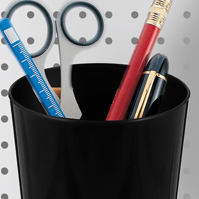 4 Sets Pegboard Hooks and 8Cm Round Pegboard Cups Organizer with 500Ml Capacity for Craft Room and Workshop Storage