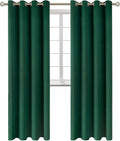 BGment Blackout Curtains - Grommet Thermal Insulated Room Darkening Bedroom and Living Room Curtains, Set of 2 Panels (52 x 120 Inch, Emerald Green)