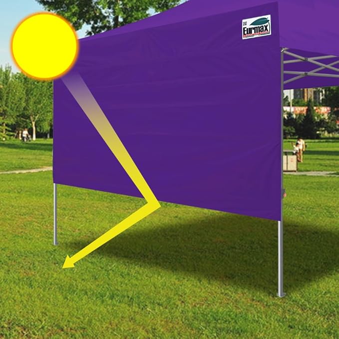 Eurmax USA 10ft Instant Canopy SunWall Canopy Tent Sidewall for Pop Up Canopy Tent,1 Pack Removable Sidewall Only(Purple)