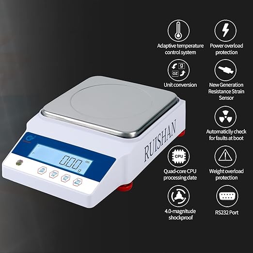 Lab Scale 1000gx0.01g Accurate Analytical Balance Digital Electronic Precision Balance Laboratory Scale Jewelry Gold Scale Scientific Scale Kitchen Scale |for Laboratory, Industrial, Business
