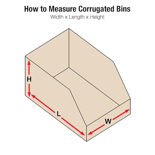 Aviditi Corrugated Cardboard Storage Bins, 2"x 12"x 4 1/2", Kraft, Pack of 50, for Warehouse, Garage and Home Organization