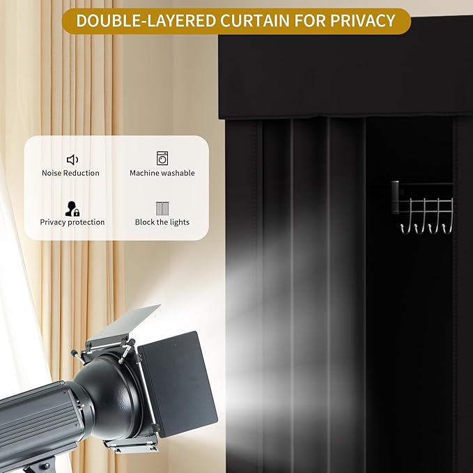 JVVMNJLK Clothing Store Fitting Room Divider, Portable Changing Room, Privacy Protection Movable Dressing Room Divider with Shading Curtain, Temporary Wall Portable Changing Room Partition