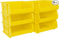 Akro-Mils 30250 AkroBins Plastic Storage Bins, Space-Saving Stackable Bins for Garage, Pantry, Craft Organization, 15-Inch x 16-Inch x 7-Inch, Yellow, 6-Pack