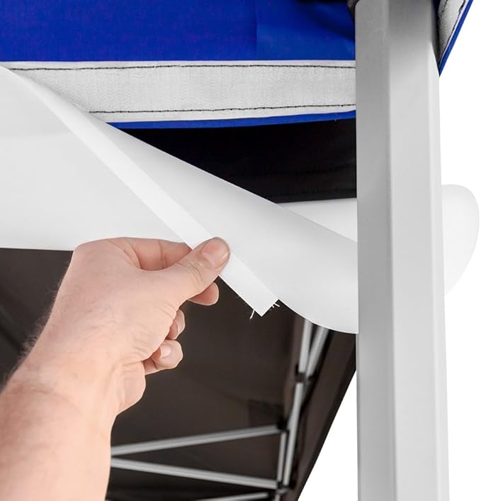 Vispronet Canopy Gutter – 13.0ft Tent Rain Gutter for 13x13 Pop Up Tents & Canopies, 0.6lb Rain Gutter Canopy Connection, Outdoor Canopy Accessories, White Vinyl Material, Loop Fastener Included