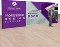Vispronet Pop-Up Tension Fabric Trade Show Display Booth Frames (19.6ft x 7.4ft)