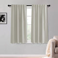 KGORGE Room Darkening Curtains for Bedroom, Privacy Thermal Insulated Noise Reducing Light Filtering Small Window Curtains for Kids Living Room Nursery, W52 x L54 inches, Nature, 2 Panels